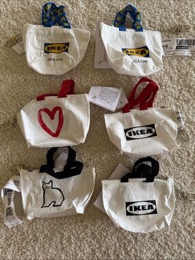 X 6 NWT Knolig IKEA mini pouches